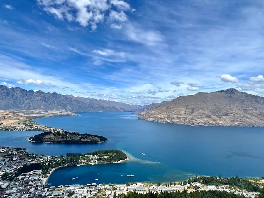The Whakatipu basin from above Queenstown Bay