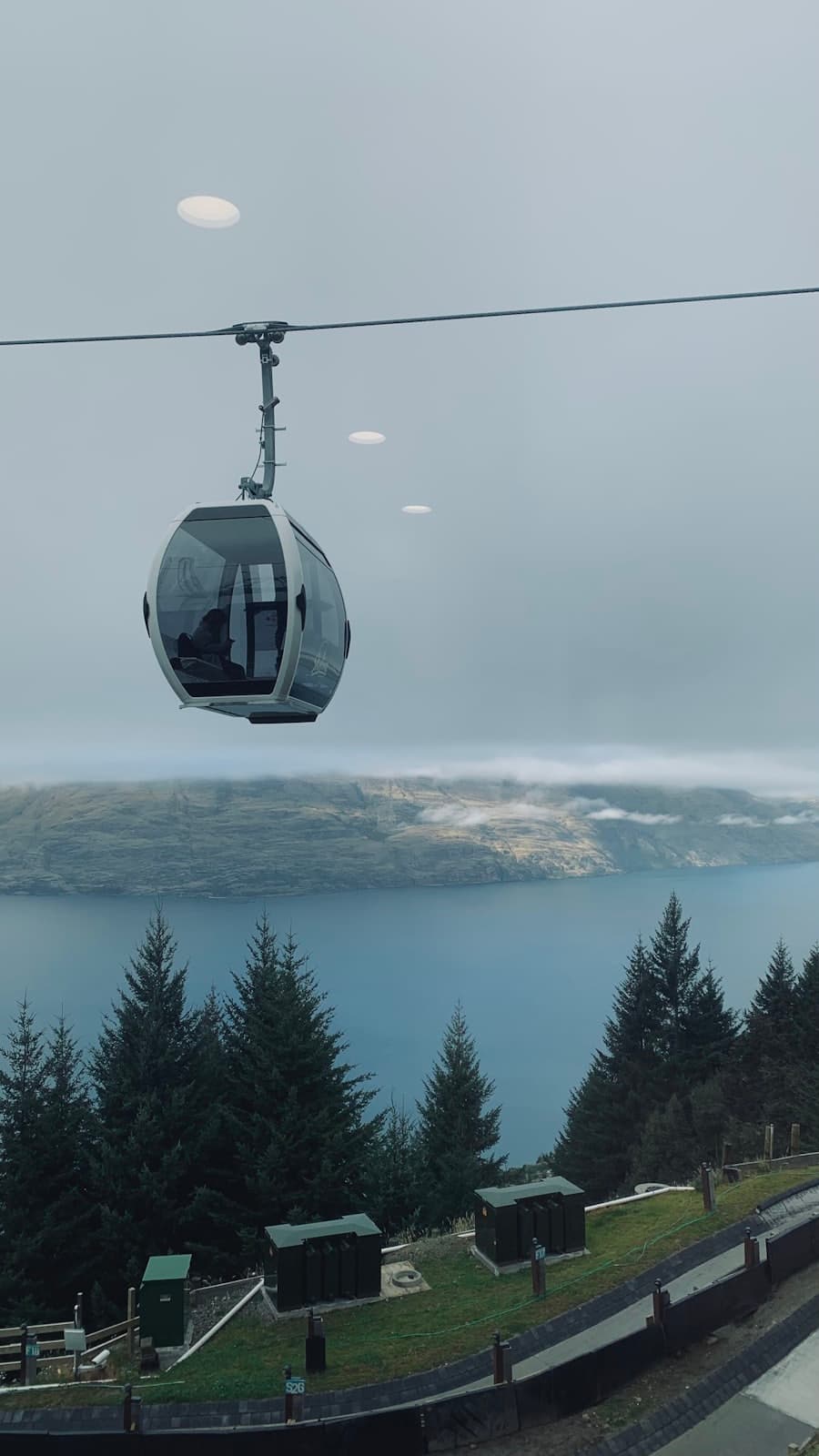 Skyline gondola cabin high above Lake Wakatipu